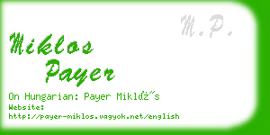 miklos payer business card